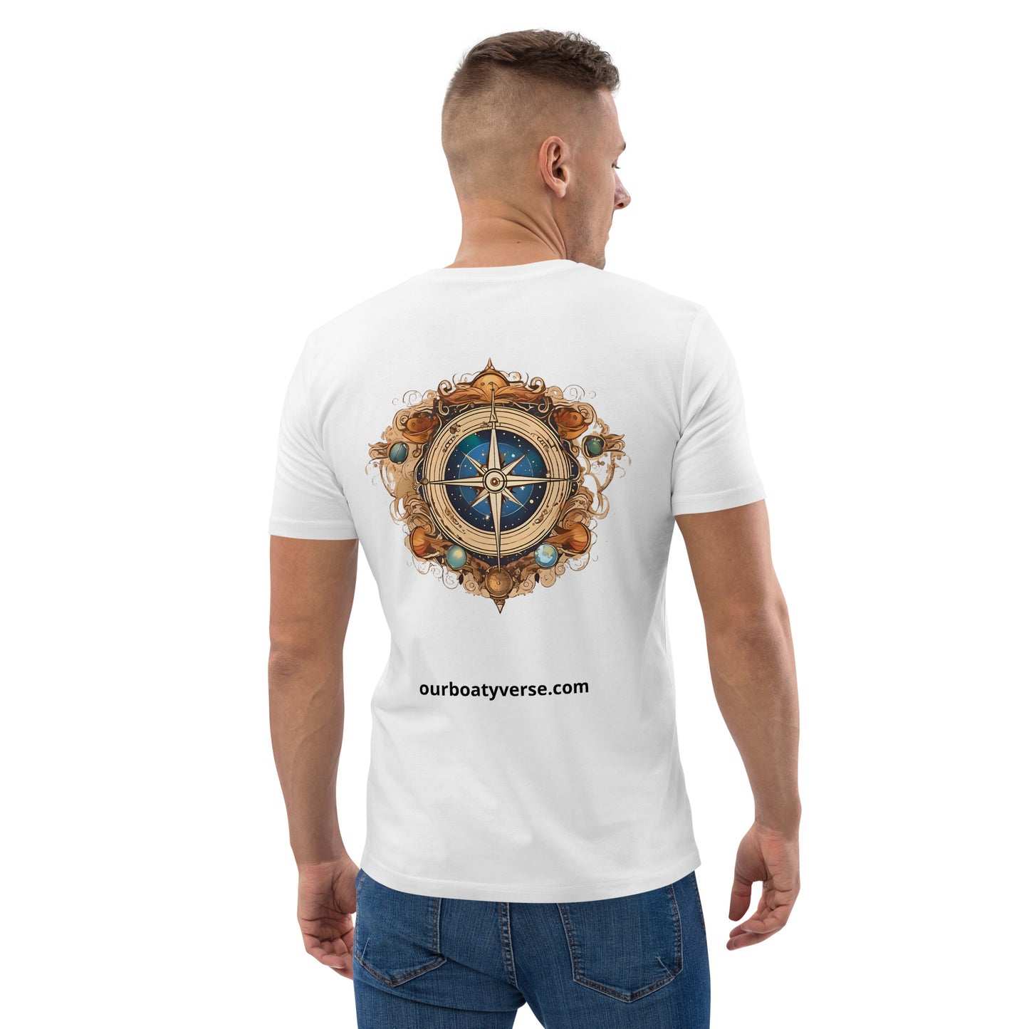 The Compass, 100% organic cotton t-shirt by Our BoatyVerse.