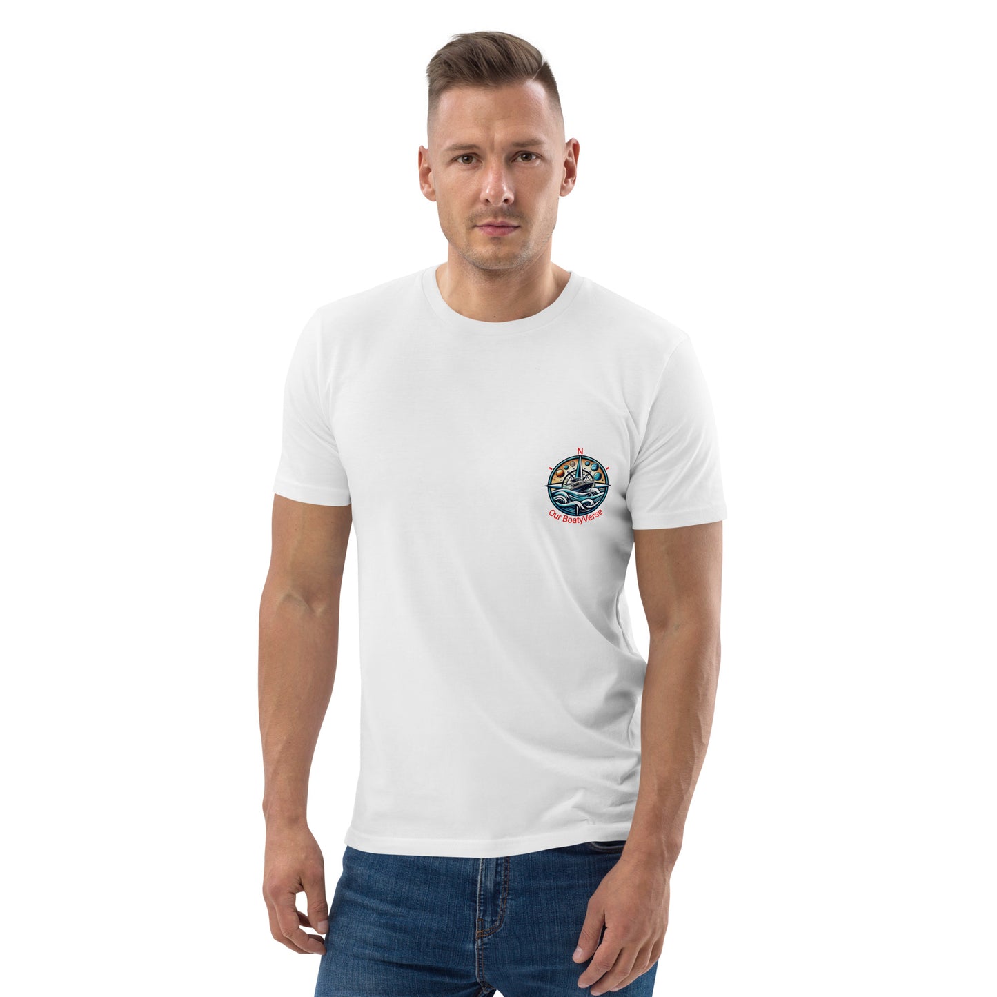 The Compass, 100% organic cotton t-shirt by Our BoatyVerse.