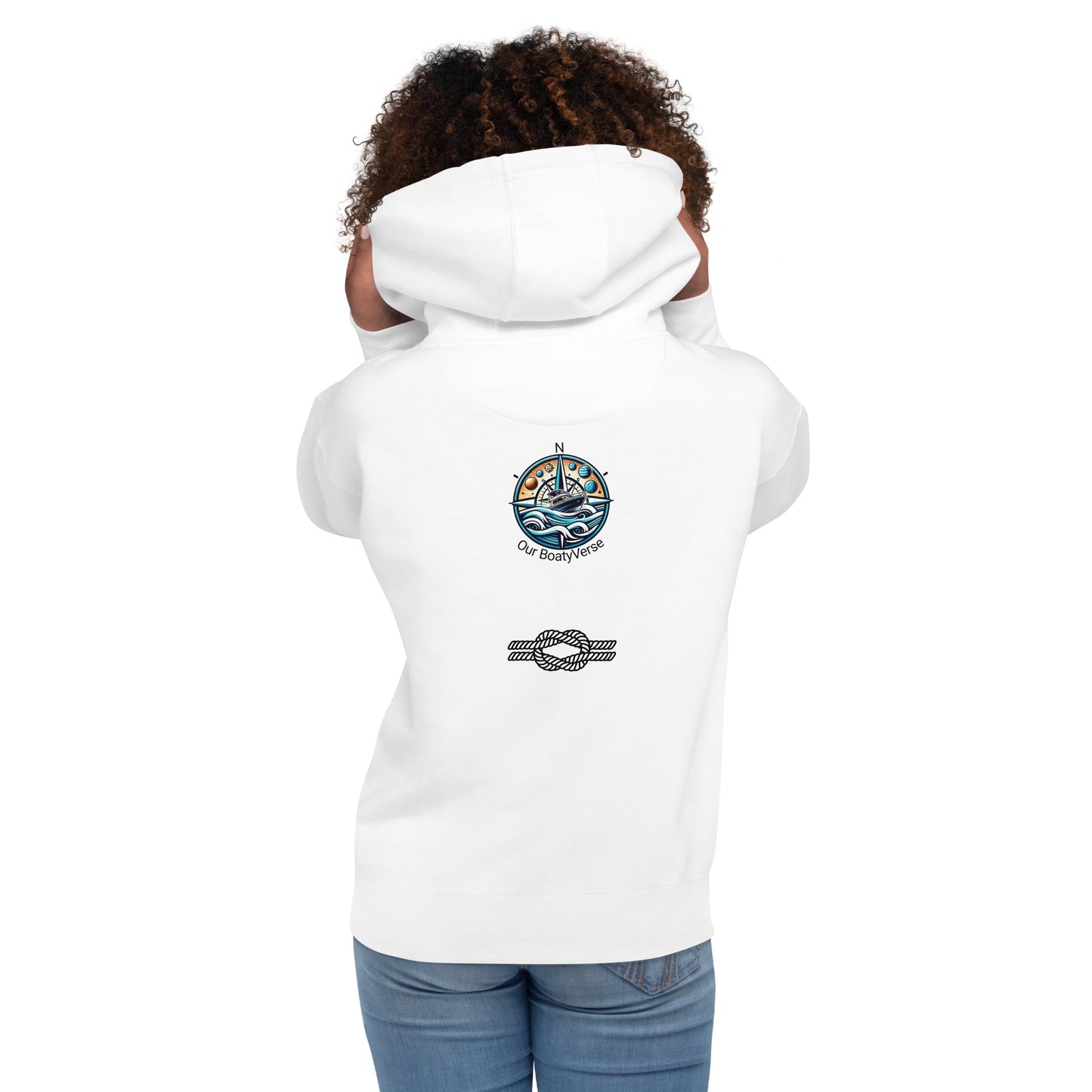 Bright Sunshine Hoodie, Fly over the Ocean by Our BoatyVerse