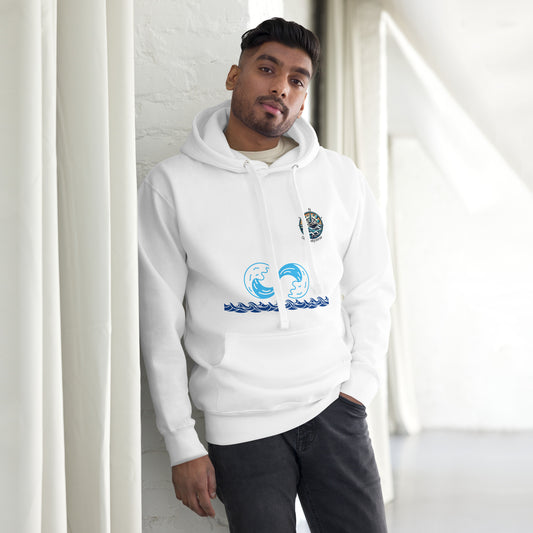 Mens Waves and Sunburst Hoodie by Our BoatyVerse