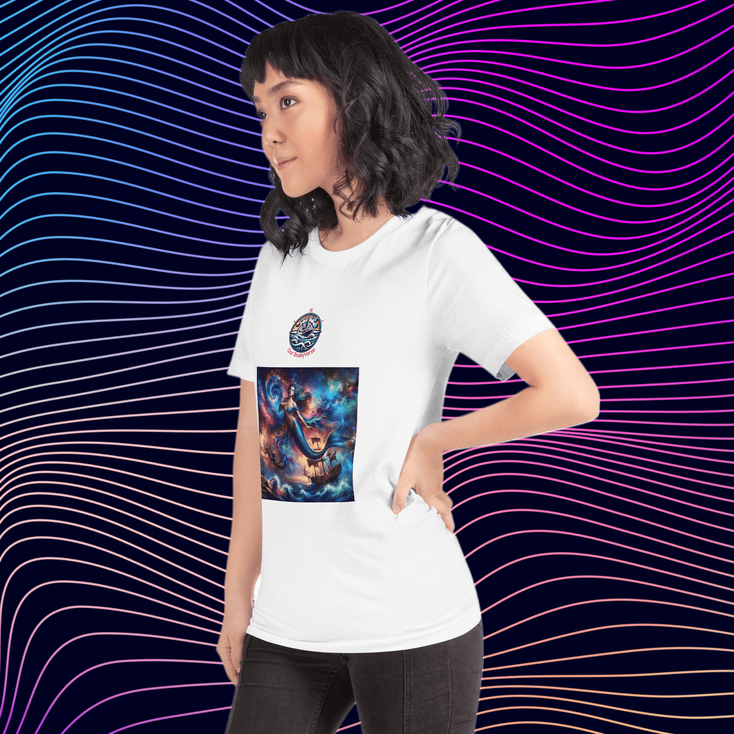 Mermaid of the Vortex T-shirt by Our BoatyVerse