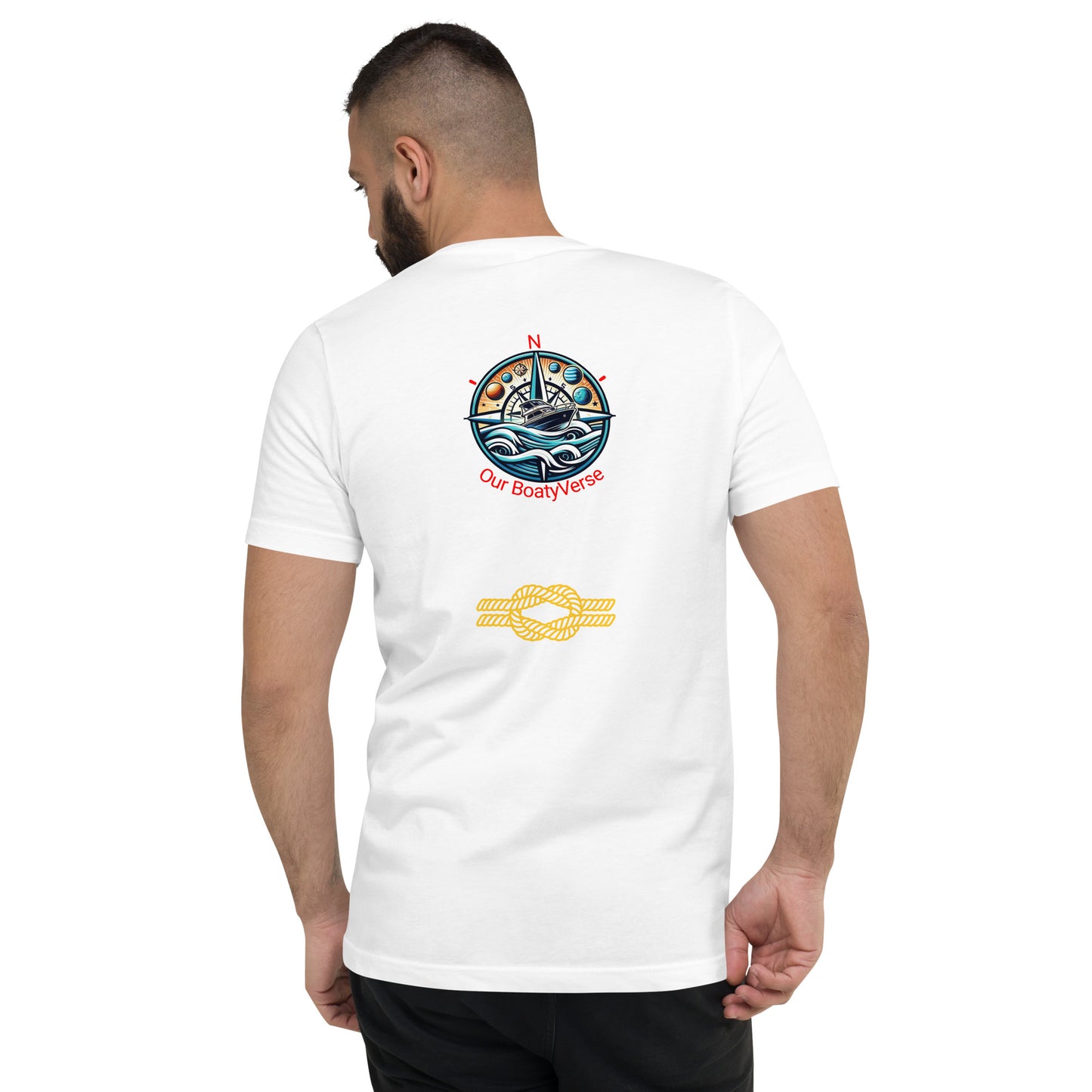 Men's Golden Knot Short Sleeve V-Neck T-Shirt by OurBoatyVerse