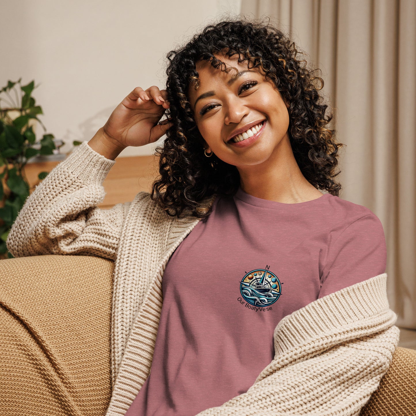 Jewelled Compass, Women's Relaxed T-Shirt by Our BoatyVerse