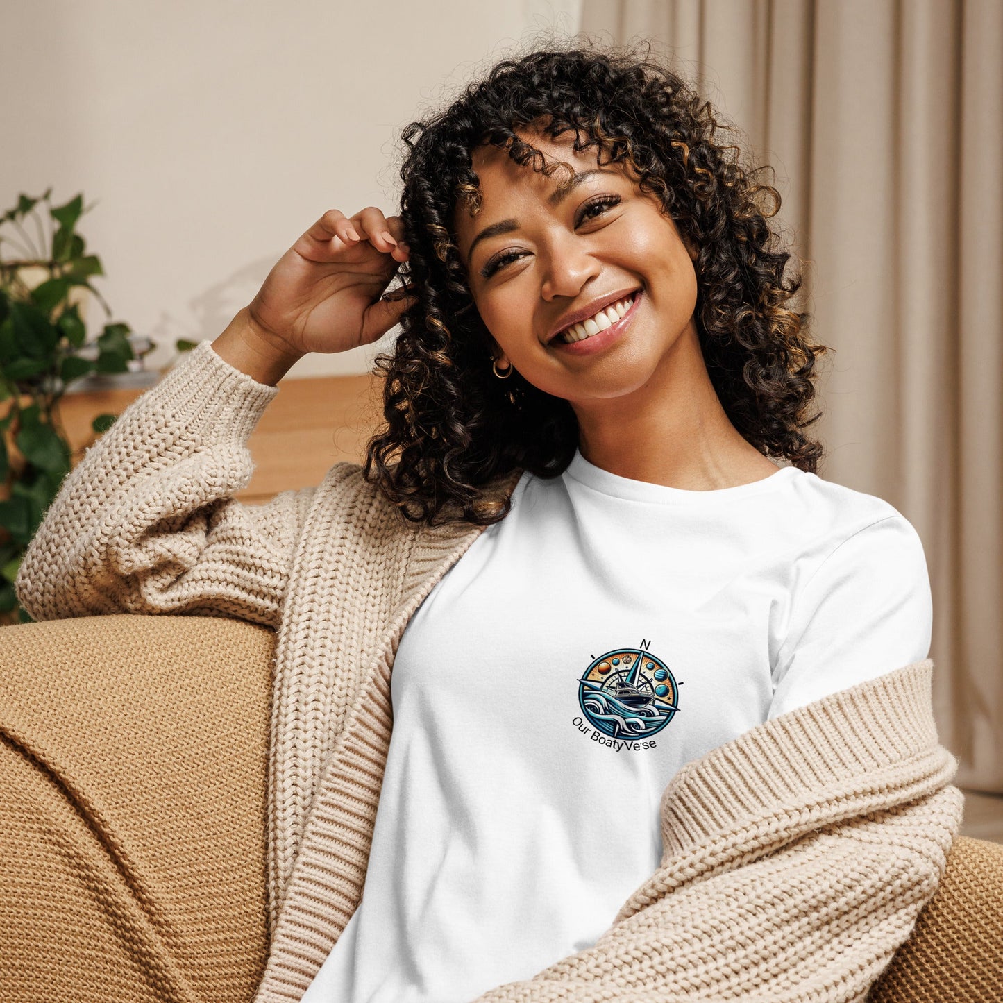 Jewelled Compass, Women's Relaxed T-Shirt by Our BoatyVerse