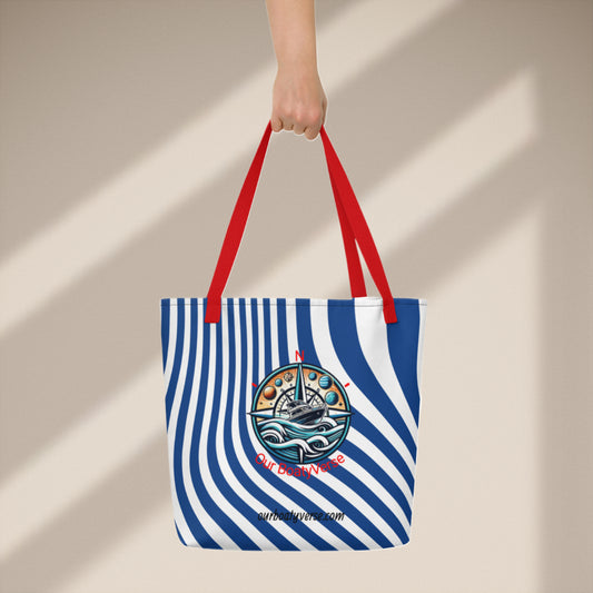 Blog about our latest product, Summer Vibes Large Tote Bag by Our BoatyVerse