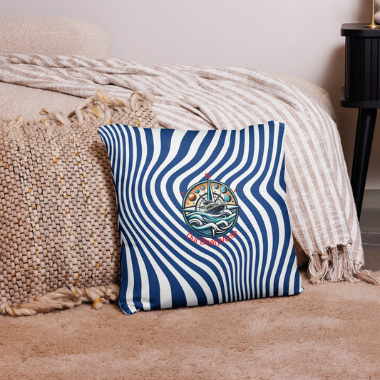 Blue Wave Radical Cushion by Our BoatyVerse