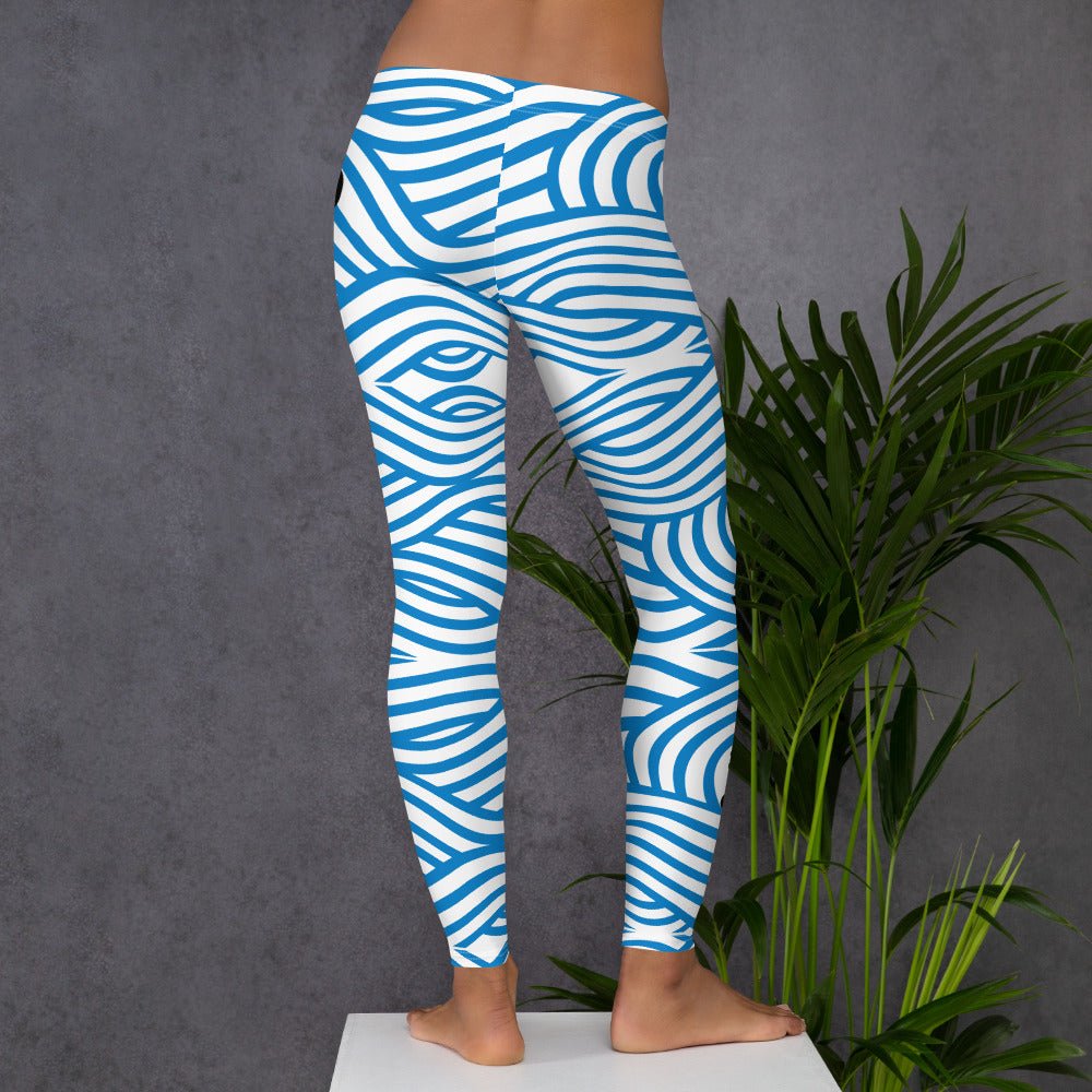 Funky Bright Blue GYM Leggings by Our BoatyVerse