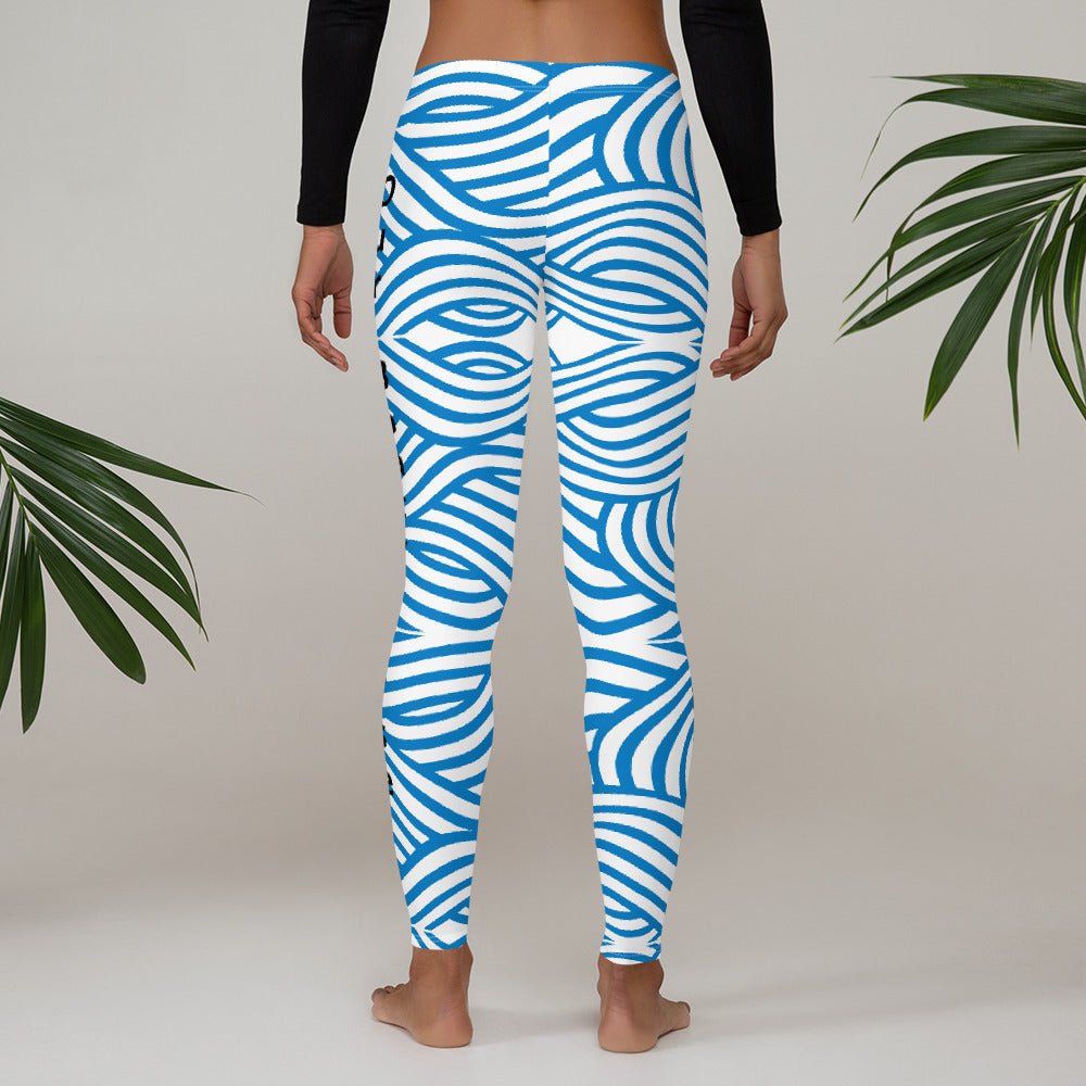 Funky Bright Blue GYM Leggings by Our BoatyVerse