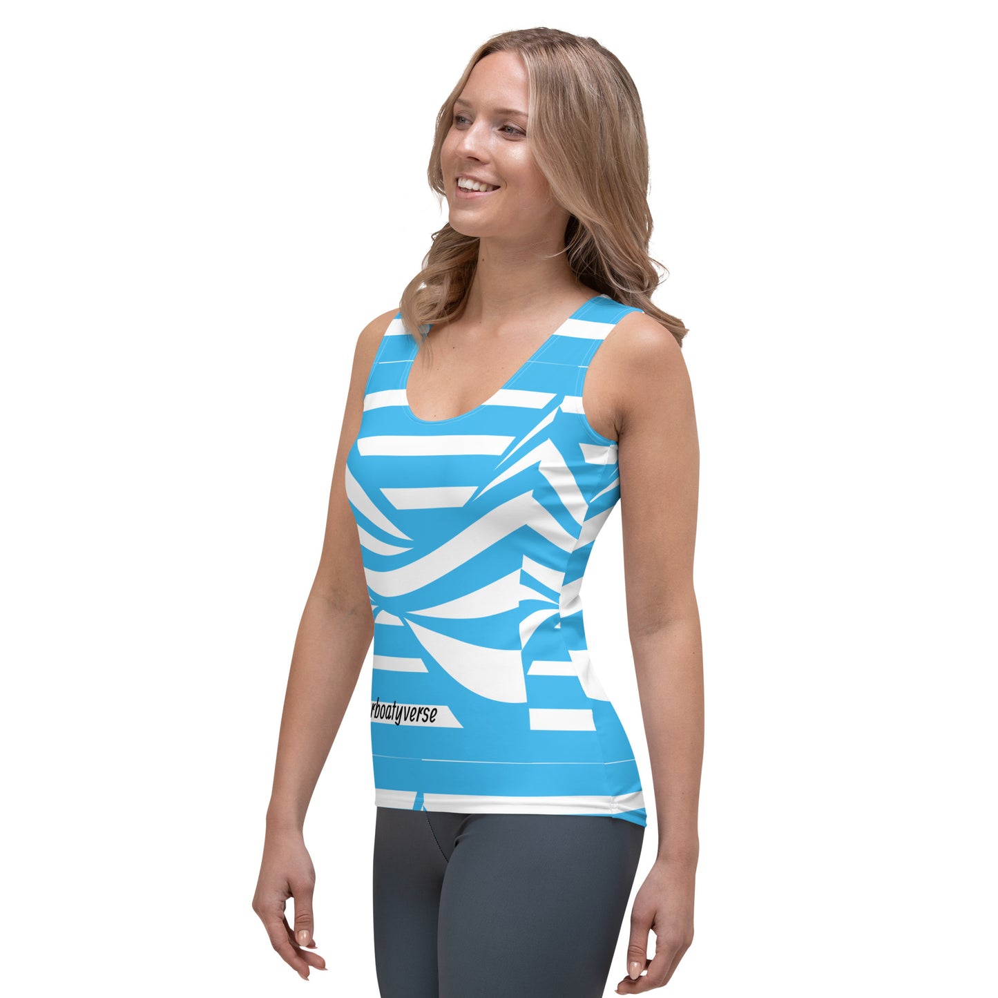 Women's Blue Sublimation Cut & Sew Tank Top By Our BoatyVerse