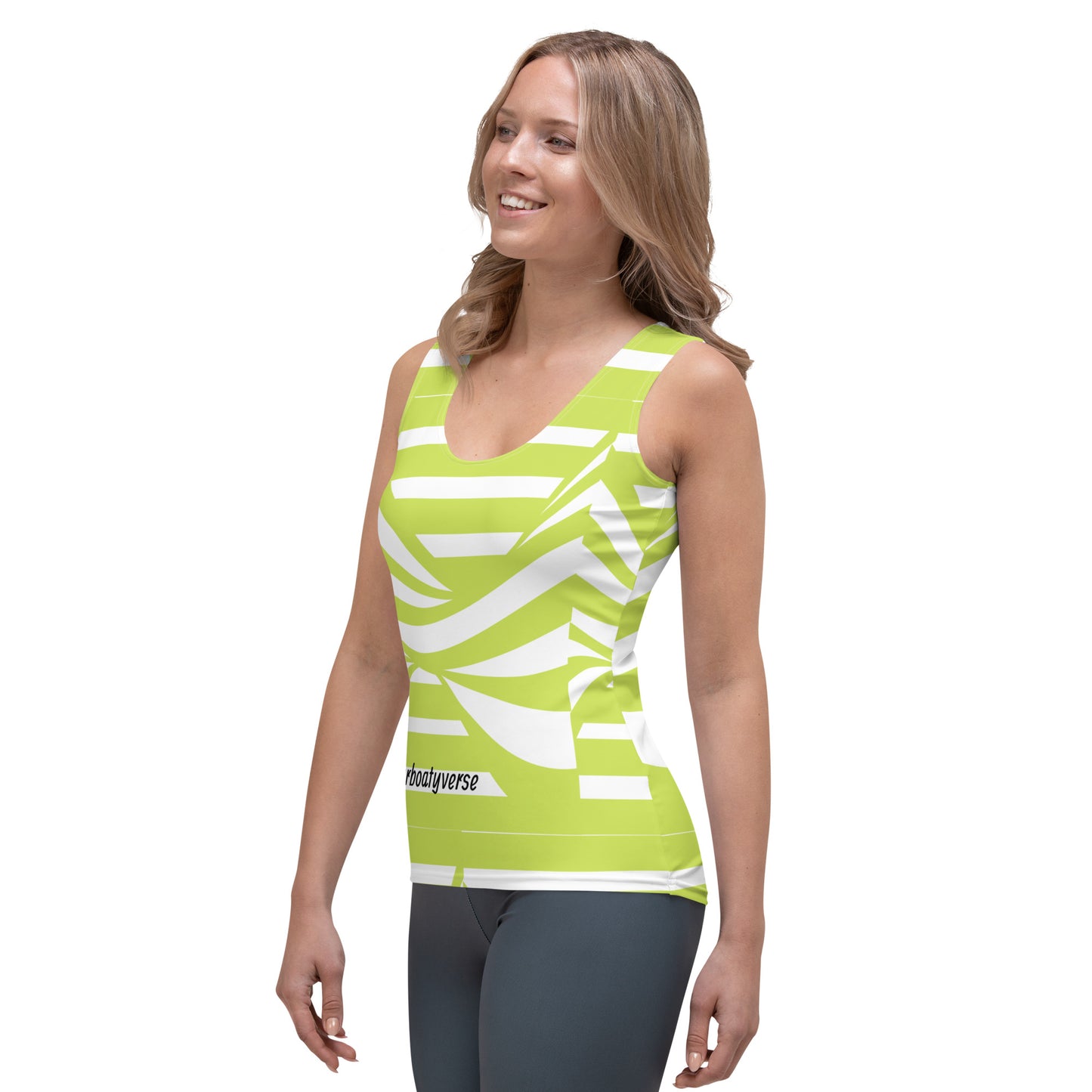 Women's Green Gym Sublimation Cut & Sew Tank Top By Our BoatyVerse