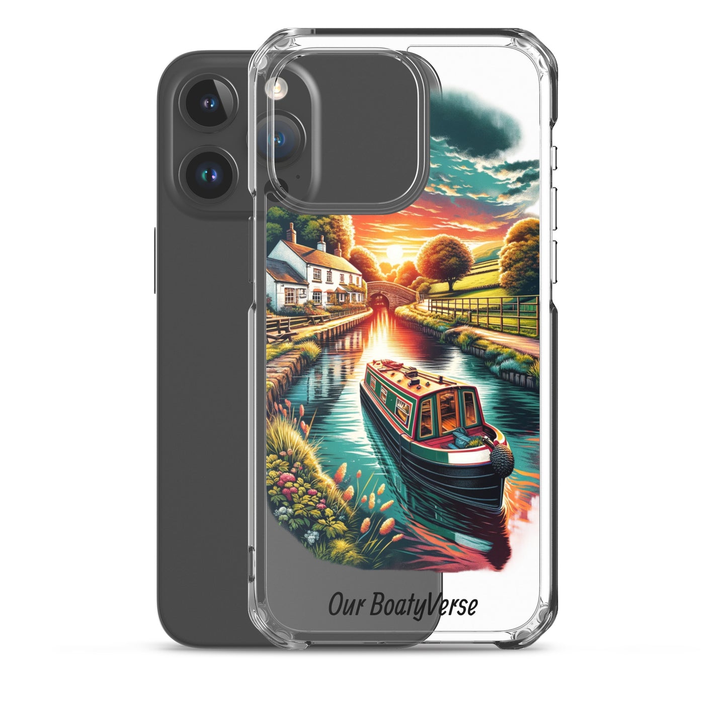 Narrowboat Dreams, Clear Case for iPhone® models by Our BoatyVerse