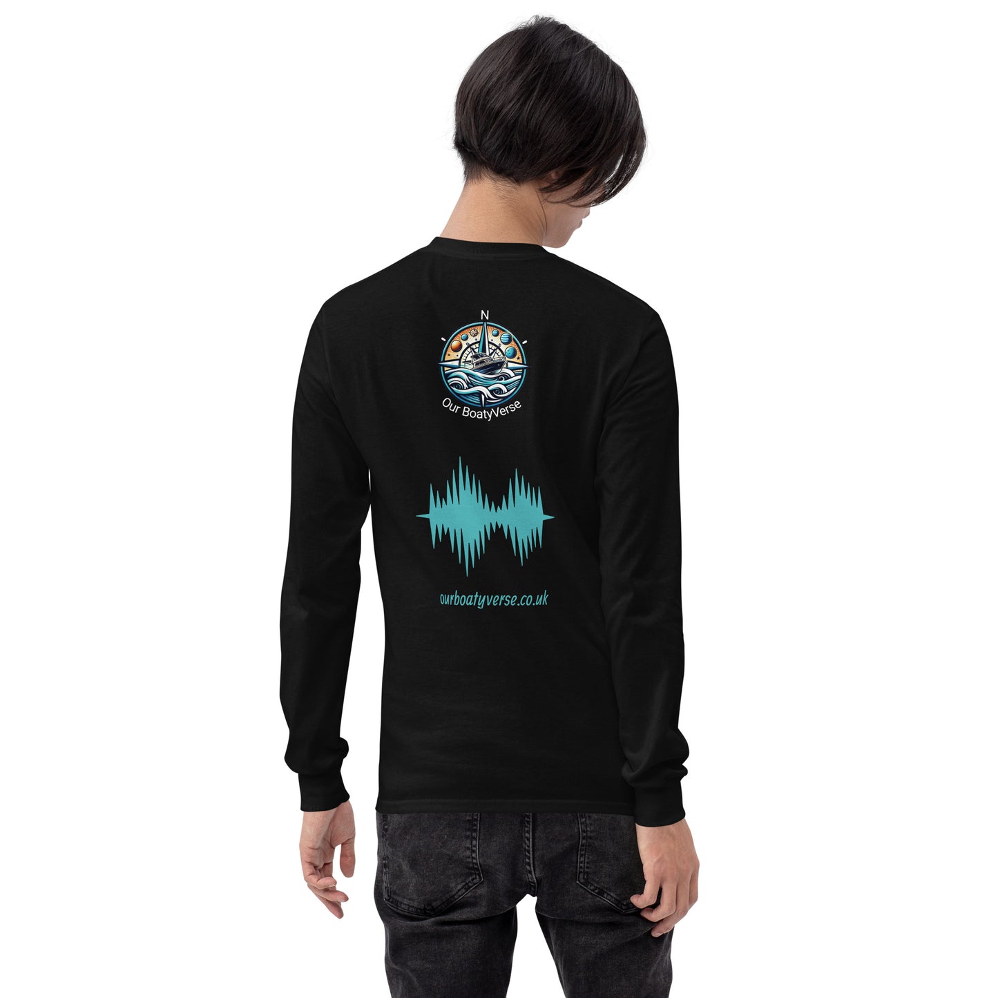 Sound's of the Ocean Men’s Long Sleeve Cotton Shirt by Our BoatyVerse