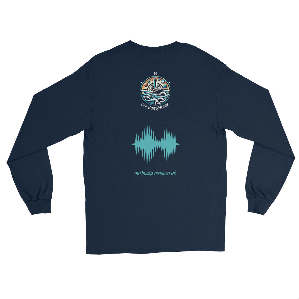 Sound's of the Ocean Men’s Long Sleeve Cotton Shirt by Our BoatyVerse