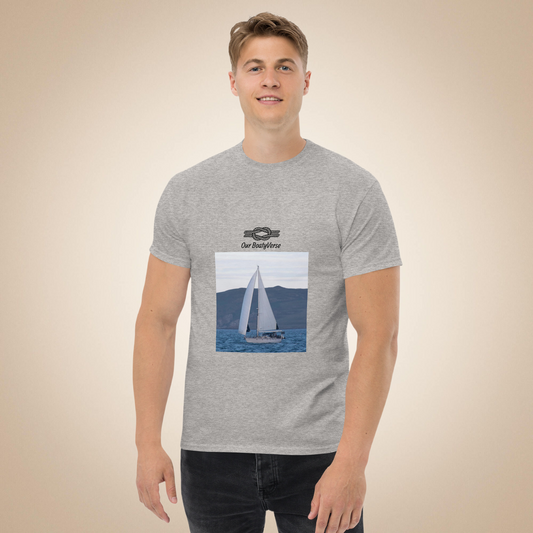 We are Sailing Classic Unisex Tee by Our BoatyVerse