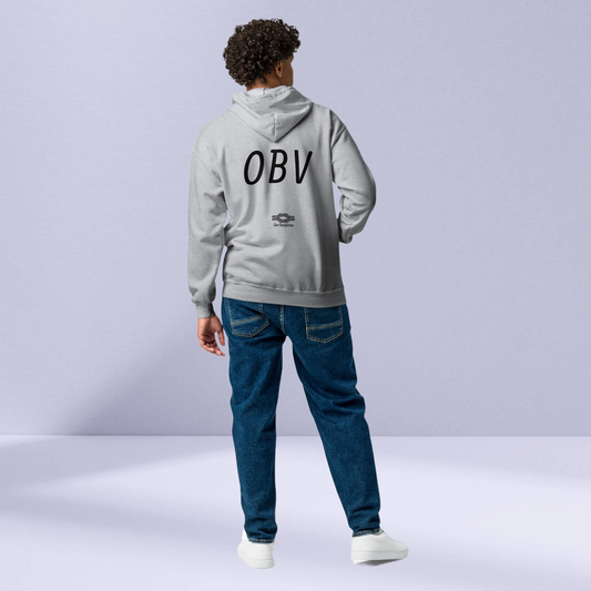 O B V heavy blend zip hoodie by Our BoatyVerse