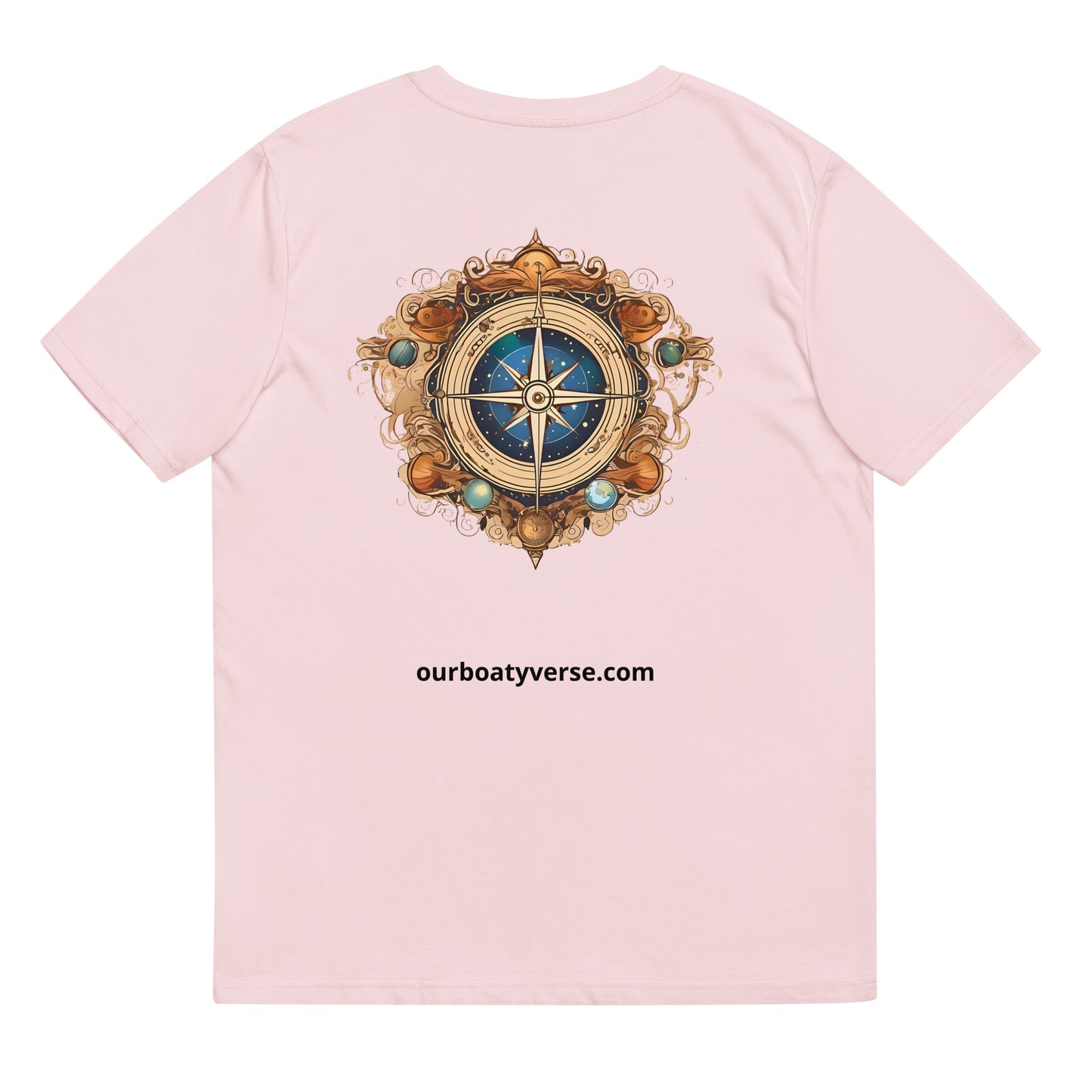 The Compass, 100% organic cotton t-shirt by Our BoatyVerse.