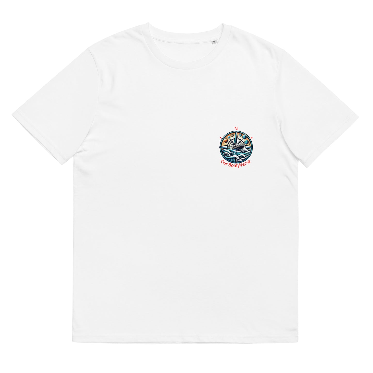 The Compass, 100% organic cotton t-shirt by Our BoatyVerse.