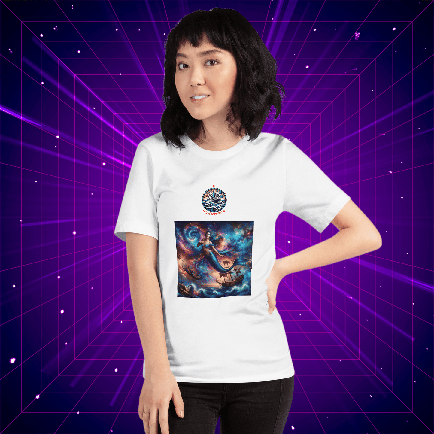 Mermaid of the Vortex T-shirt by Our BoatyVerse