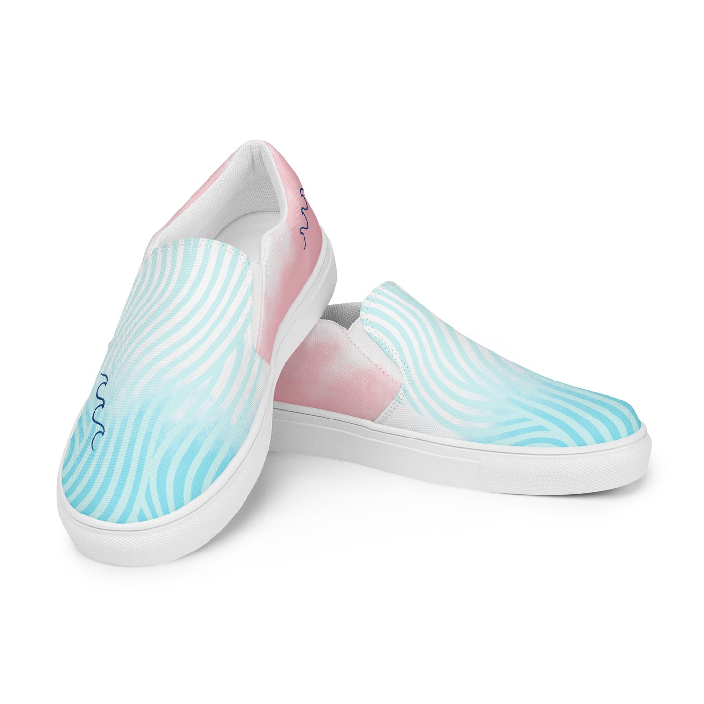 Walking on Waves Women’s slip-on canvas shoes by Our BoatyVerse